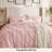 Bedsure Twin Pintuck Bed-in-a-Bag- Light Pink Pinch Pleat Comforter with Sheets, Pillowcases & Shams-114250860-103425114