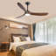 Ventilateur de plafond en bois massif de 60 pouces avec lumière et télécommande, ventilateur de plafond de style ferme moderne, pales en bois massif de style hélice, moteur CC réversible silencieux, lumière DEL à intensité variable à 3 températures de couleur pour le salon, la salle à manger et les espaces intérieurs.-1113843151-1108698021