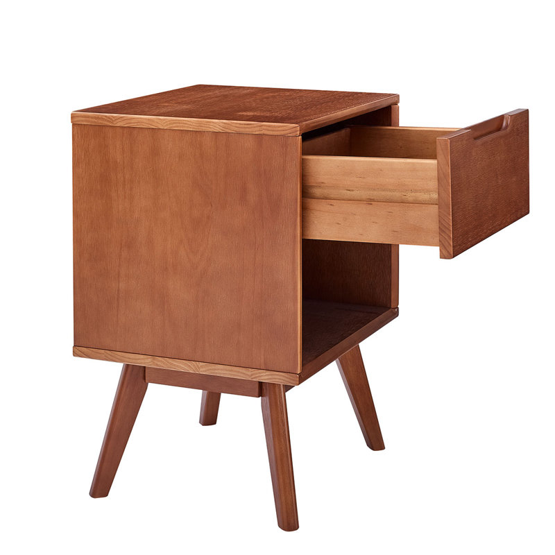Hillenbrand 18'' W Nightstand, Dark Walnut