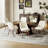 Modern Upholstered Dining Chairs with Solid Wood Legs-2012503792