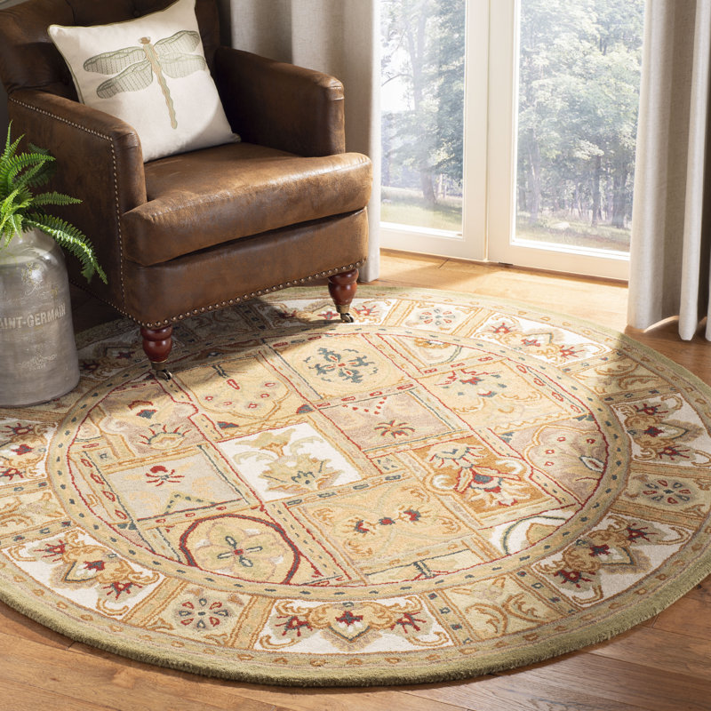 Hand Tufted Wool Oriental Rug, Oval 7'6" x 9'6" 