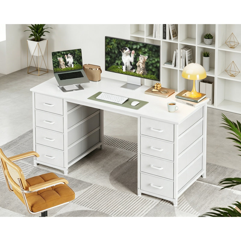 Metal Base Computer Desk