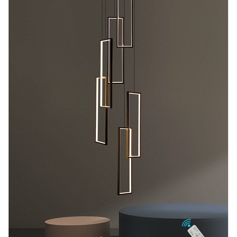 Everly Quinn Markiya 6-Light LED Rectangle Chandelier