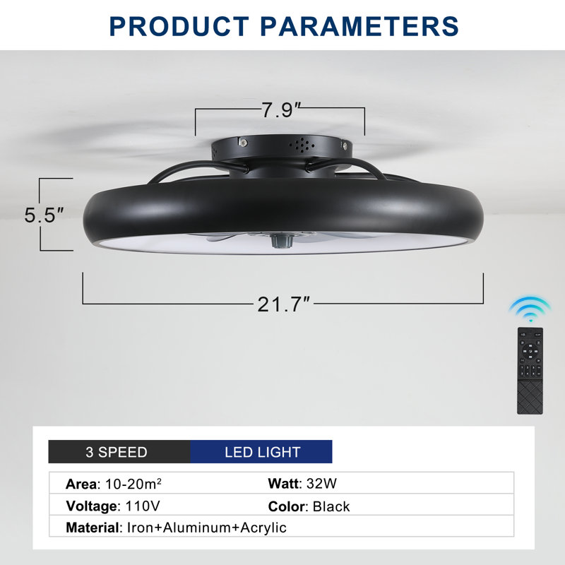 Ventilateur de plafond avec lumières DEL à intensité variable