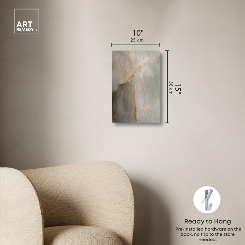 Toile «Fiery Traces IV» par Art Remedy, H 15 po x l 10 po, Toile tendue