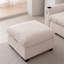 Chenille beige, L 114,5 po avec rangement réversible, ports et porte-gobelet, coussins lavables amovibles pour la maison-1645488568-1645488518