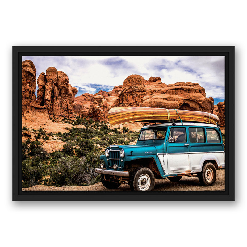 " Adventuring Jeep ", 13.75" H x 19.75" W x 1.75" D