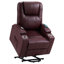 Macklin Black Upholstered Power Lift Massage Recliner-361582622