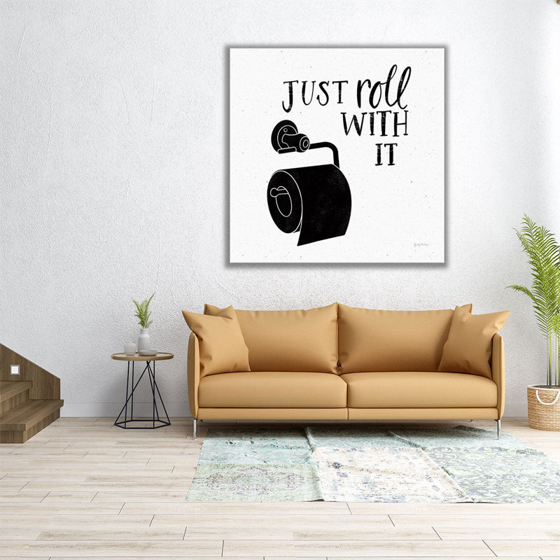 «Bathroom Puns V», impression sur toile, H 16 po x l 16 po