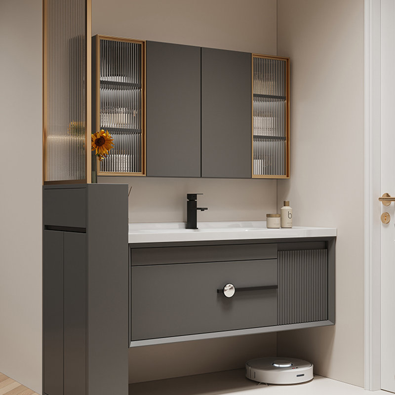 Simple light luxury style bathroom cabinet, Dark Gray