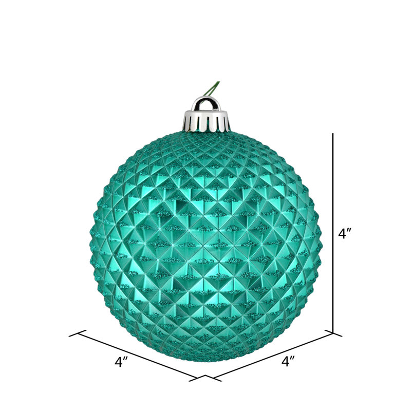 Ornement boule Durian Glitter, Bleu sarcelle
