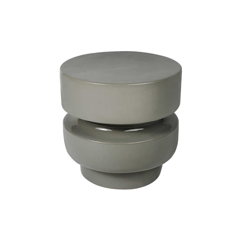 Provenance Signature Outdoor Round Side Table, Sand, Mist, 16"