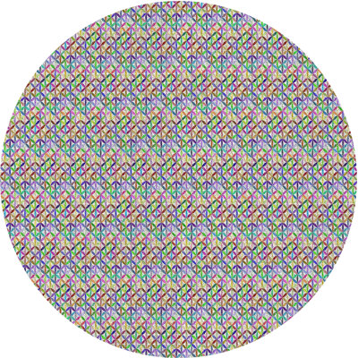 Tapis motif rose/gris/bleu Hitterdal