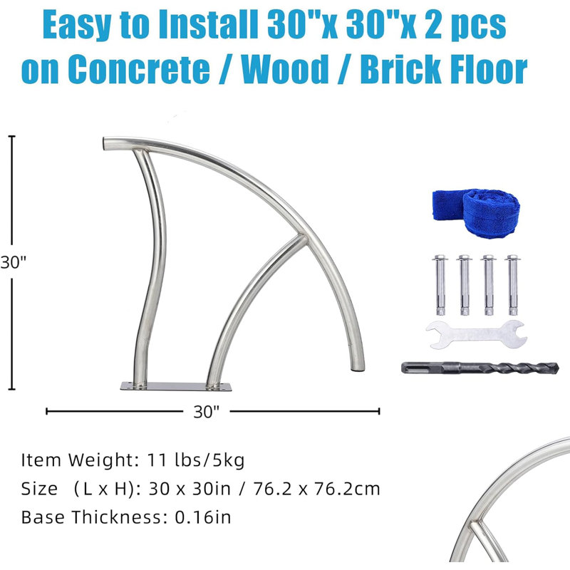 Barrières de piscine - Acier inoxydable 304 durable, couvercle antidérapant à poignée bleue, large base stable, facile à installer, large éventail d'utilisations