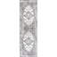 Tapis lavable en machine Teo Medallion pour le salon, la chambre et la cuisine, gris clair / ivoire-1375306482