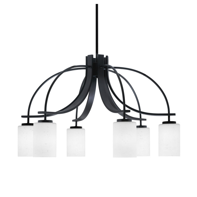 Lustre Madilynn Light, Downlight, H 17,75 po x l 28,25 po x P 28,25 po, 6, Noir mat