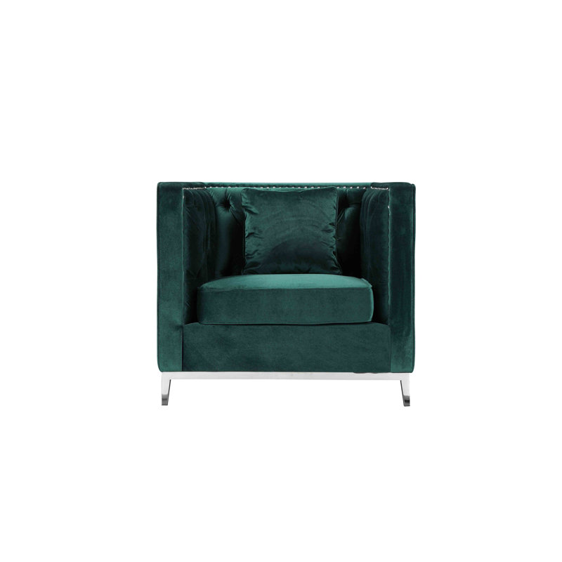 Fauteuil Connie, Velours vert