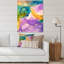 «Mauve, jaune et vert», reproduction d'art sur toile-67339525-67339532