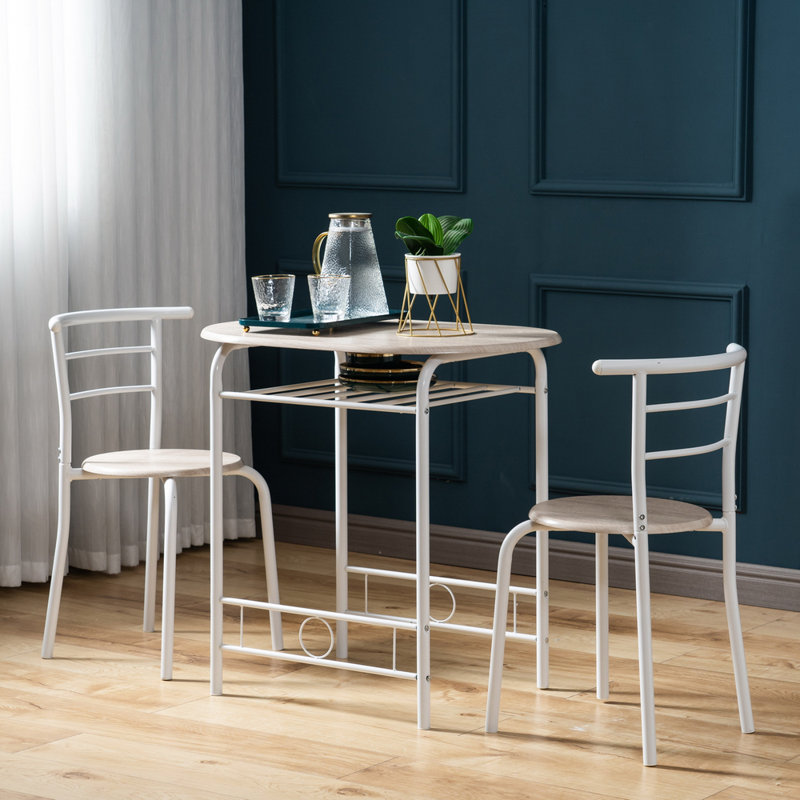 Ensemble repas pour 2 personnes Keiundra, Blanc, Beige, Beige / Blanc