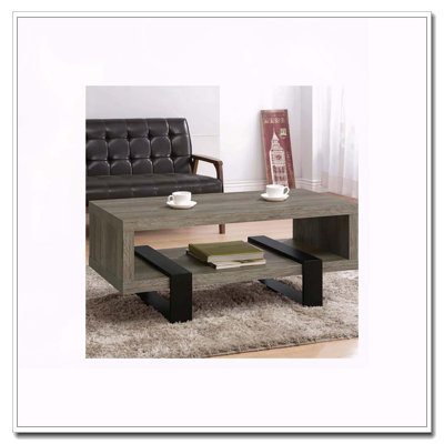 Grey Driftwood 1-Shelf Coffee Table