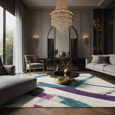 Tapis gris soyeux et moelleux