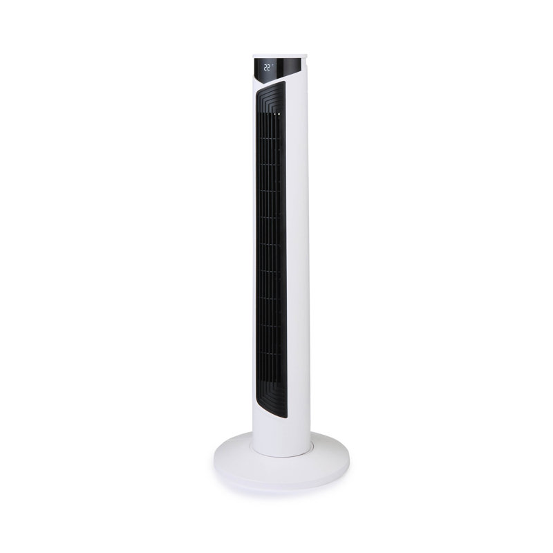 GEEPAS 37" Tower Fan with Remote Control | Bladeless Oscillating Cooling Digital Touch Display, 3 Speed Levels 4 Wind Modes With 12H Timer | Electric Standing Air Circulator for Home Office, 45W