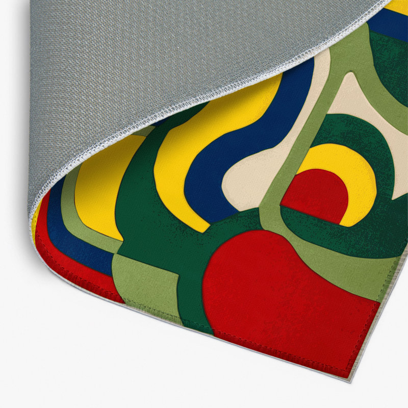 Snazzy Blast Indoor And Outdoor Area Rug, Rectangle 1'6" x 2'6"