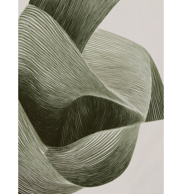 Greendrift by Treechild — Abstract Wall Art, 16 × 24, Wrapped Canvas, Gold/Tan/Black/Brown/White