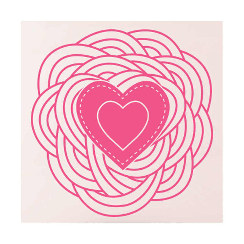 Abstract Wall Decal, Pink