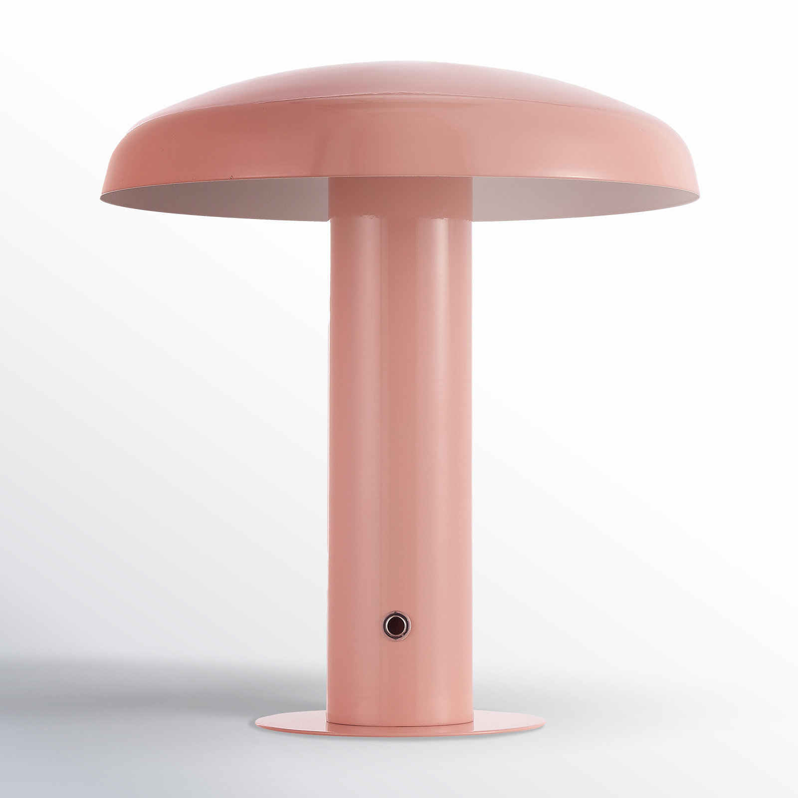 Writzer 11" Contemporary Bohemian Rechargeable/Cordless Dimmable Integrated LED Mushroom Table Lamp, Pink
