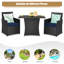 Ensemble de conversation pour 2 personnes avec coussins
