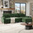 123'' Cloud Modular Couch Sofa, Oversized 3 Seat Comfy Sofa For Living Room, Sectional Couches With Ottoman, Detachable Seat Cushion & Backrest Cover, Chenille Fabric Green-1688226188