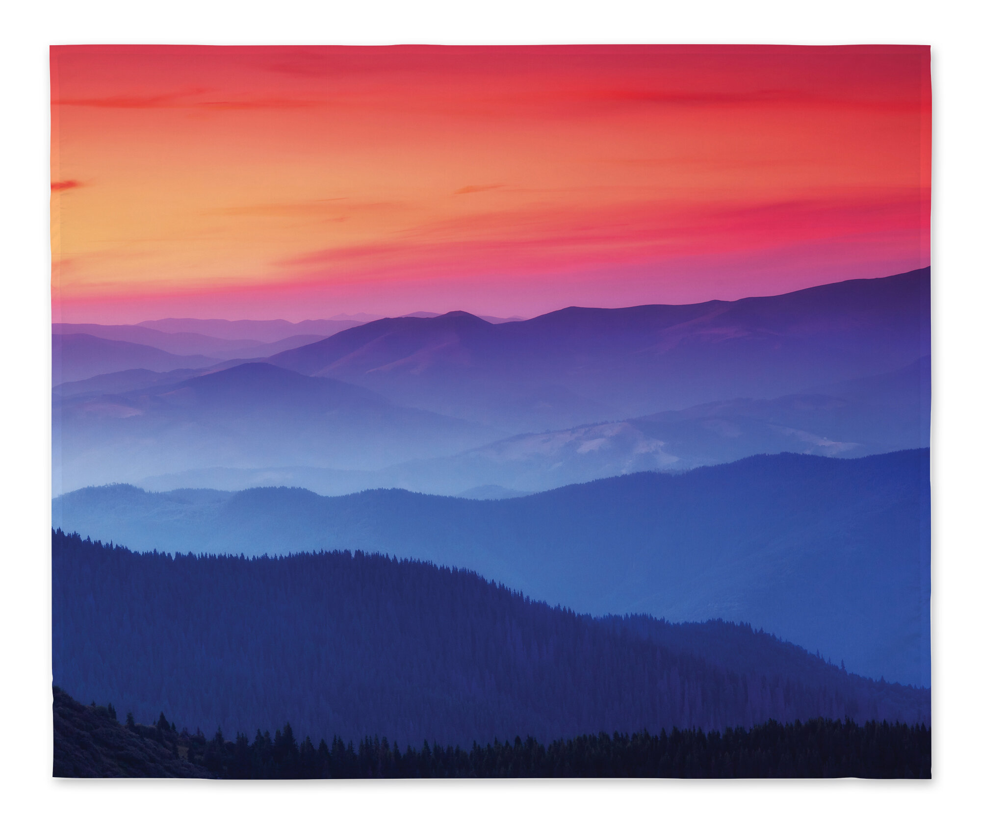 Mountain sunset online tapestry