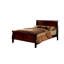 Lit double en bois massif cerisier pour chambre à coucher Grace
