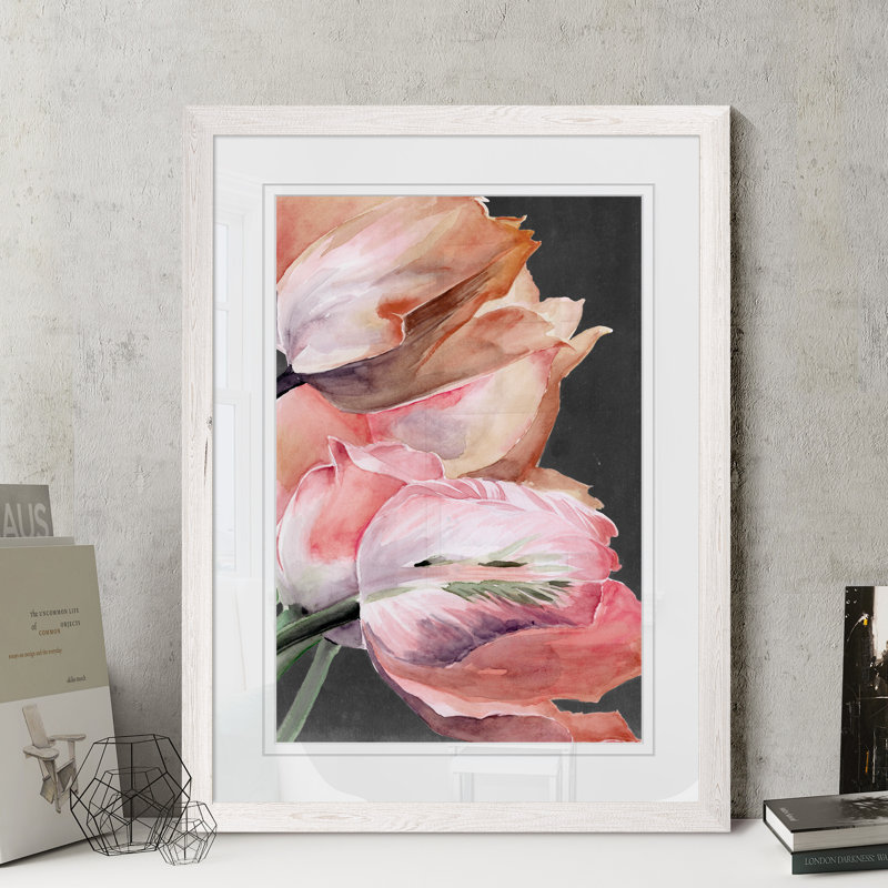 « pastel perroquet tulipes iv » par paul cezanne-photo-cadre, reproduction d’art, Encadré par un papier blanc