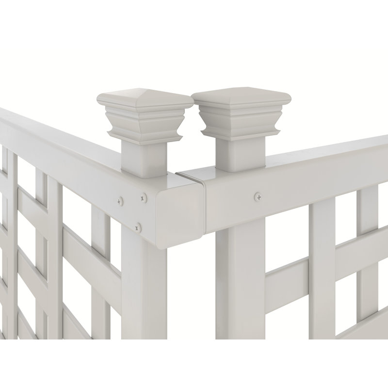 White Vinyl Lattice Air Conditioning Cover Screen Kit