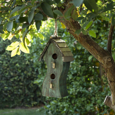 Kenzo Swirly 16 in x 7 in x 8 in Birdhouse