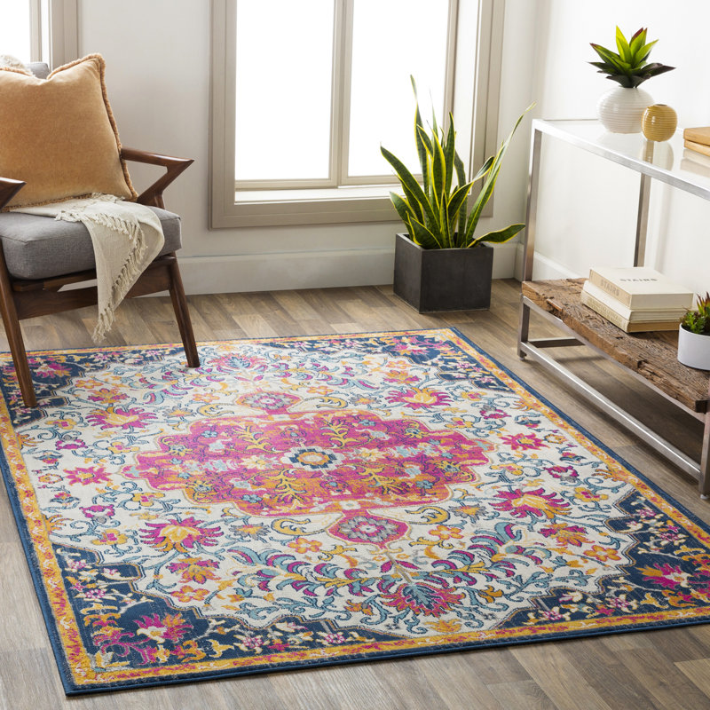 Oriental Vintage Orange/Blue, Rectangle 160 x 215cm