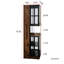 Vitrine 70 "avec portes en verre et lumières
