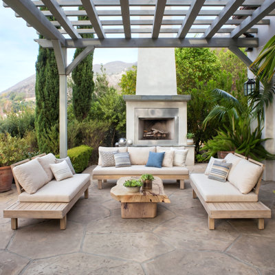 Abhipsa 3 Piece Sectional Seating Group With Cushions