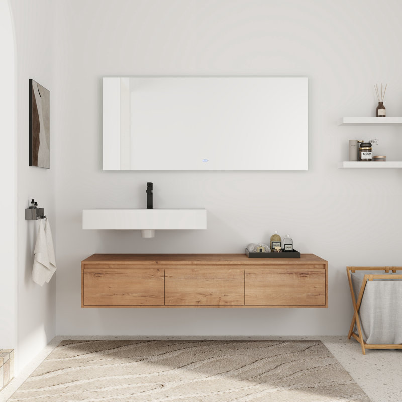 Meuble-lavabo simple 60 po avec plateau en résine
