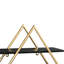 Wood and Gold Diamond Wall Shelf-119326994