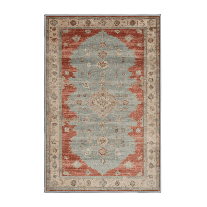 Machine Washable Overdyed Gray Area Rug, Rectangle 4' x 6'