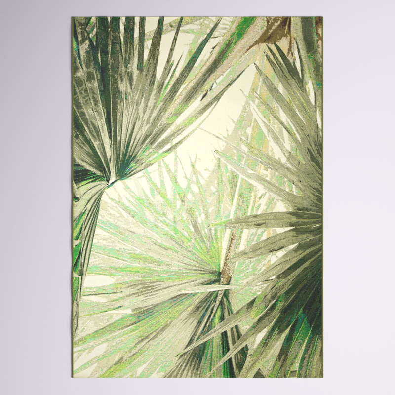 Tapis d'intérieur / extérieur vert Bay Bay Home ™ Kenilworth, Rectangle 6 pi 6 po x 9 pi 4 po