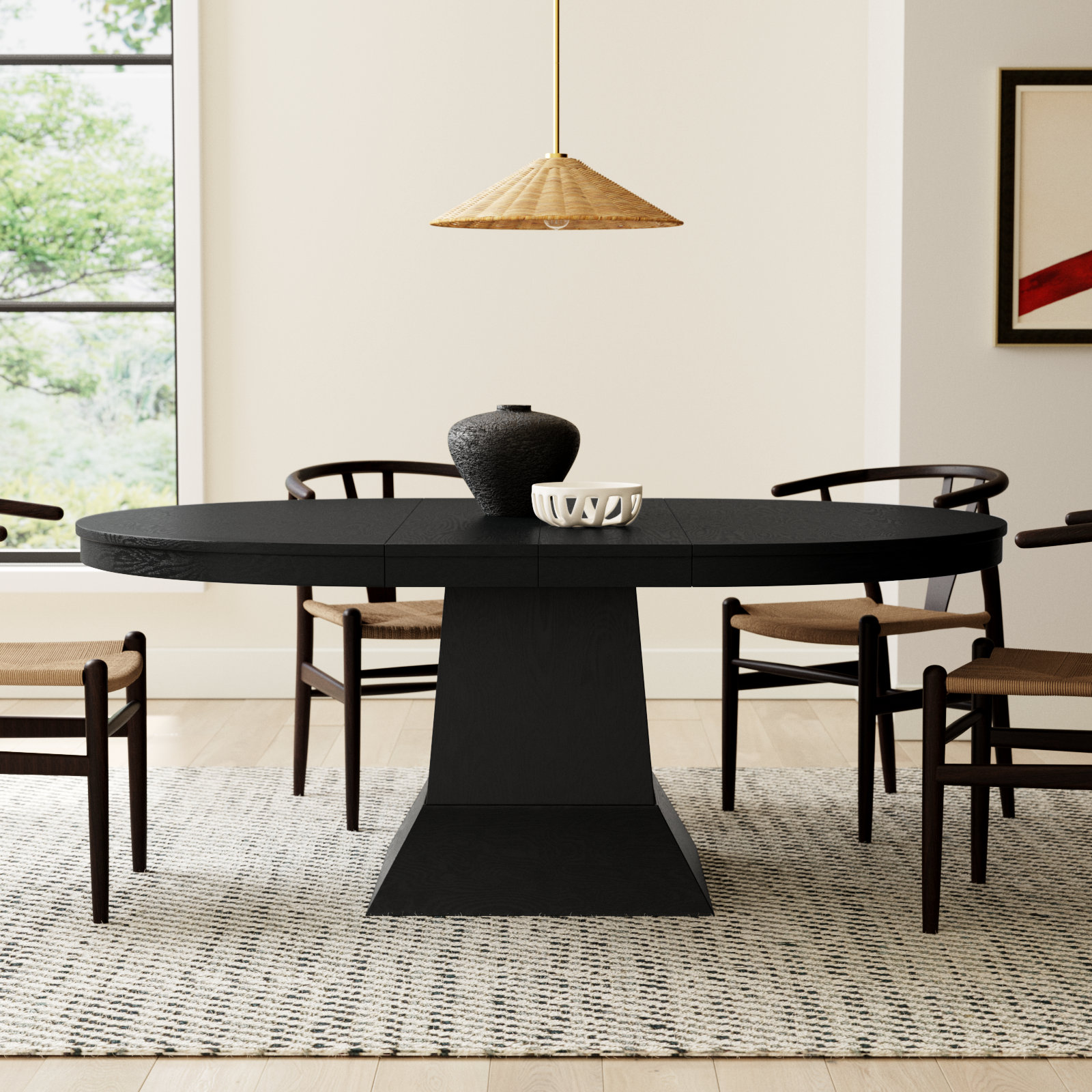 Laudine 60'' Extendable Oval Dining Table