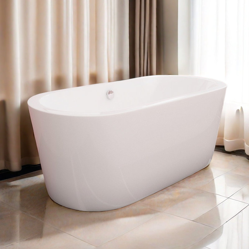 62.99'' x 28.35'' Plastic / Acrylic Bathtub