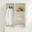 Système de placard modulaire en bois avec miroir Elise