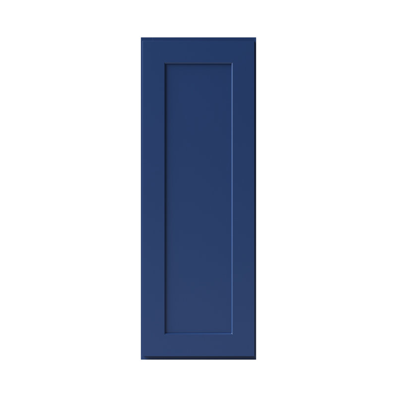 Armoire de cuisine en bois massif prête à assembler, H 42 po x l 15 po x P 12 po, Shaker bleu