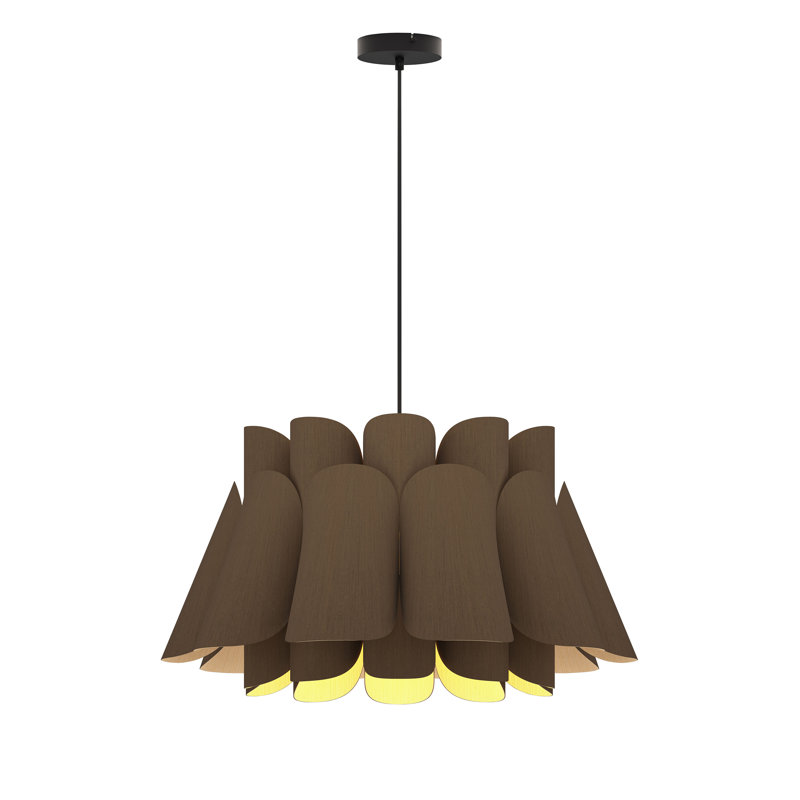 Luminaire suspendu noir 1 lumière Federica, Ébène