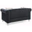 Stylish Contemporary Loveseat In Black-926710298